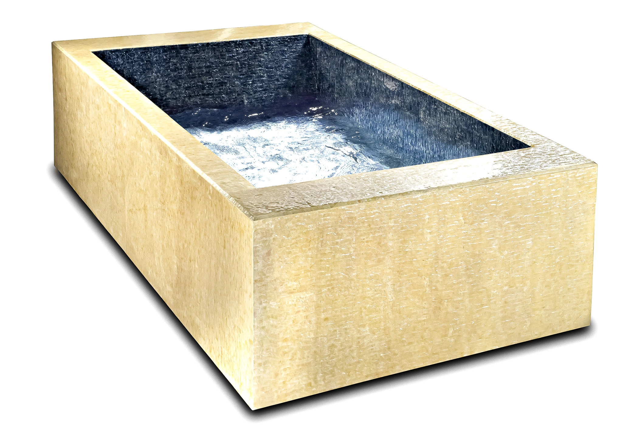 mother of pearl pool a rectangular box with a silver lining