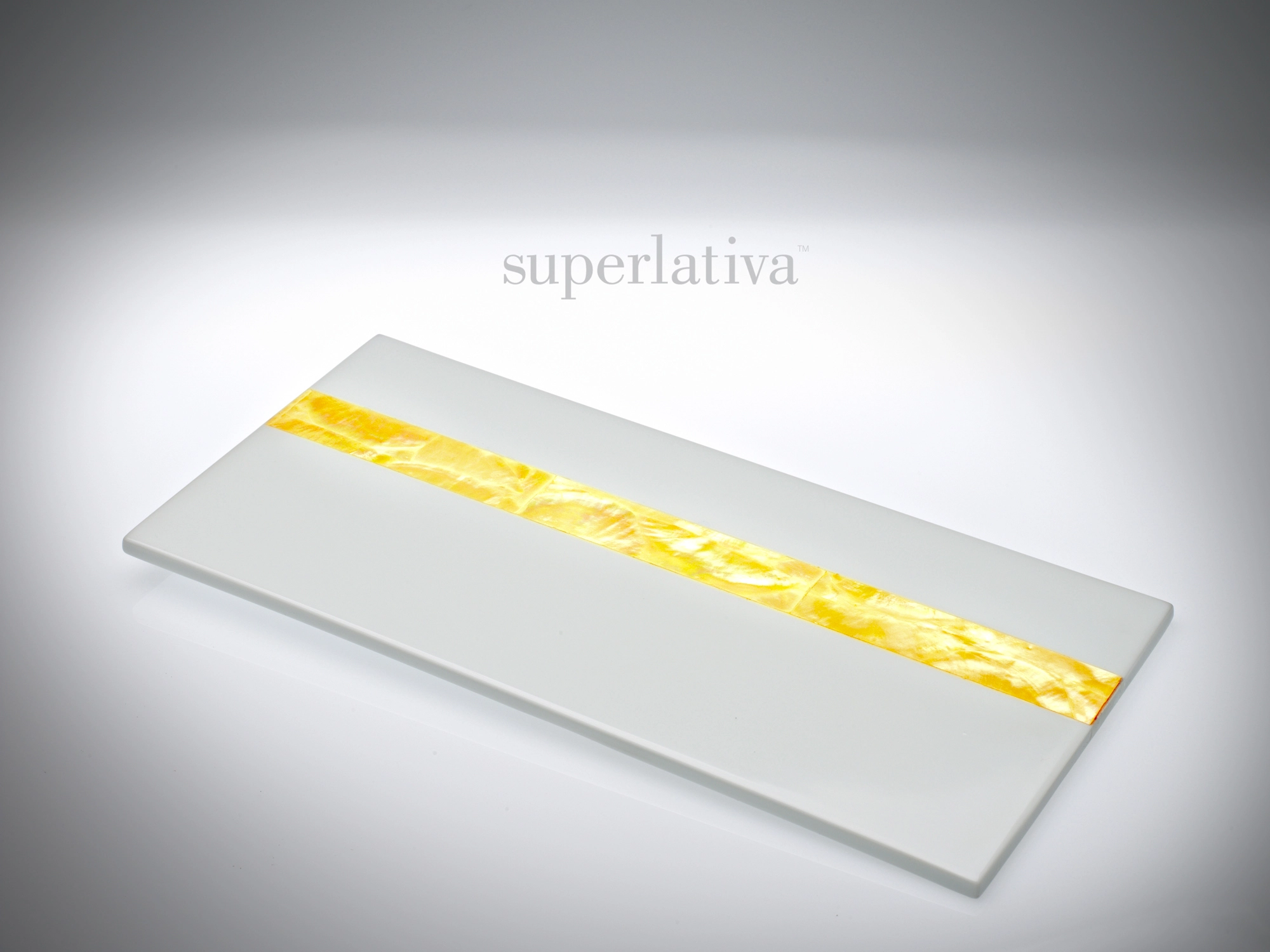 a yellow and white rectangular object